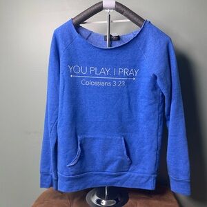 Inspirational Blue Crew Neck Sweater